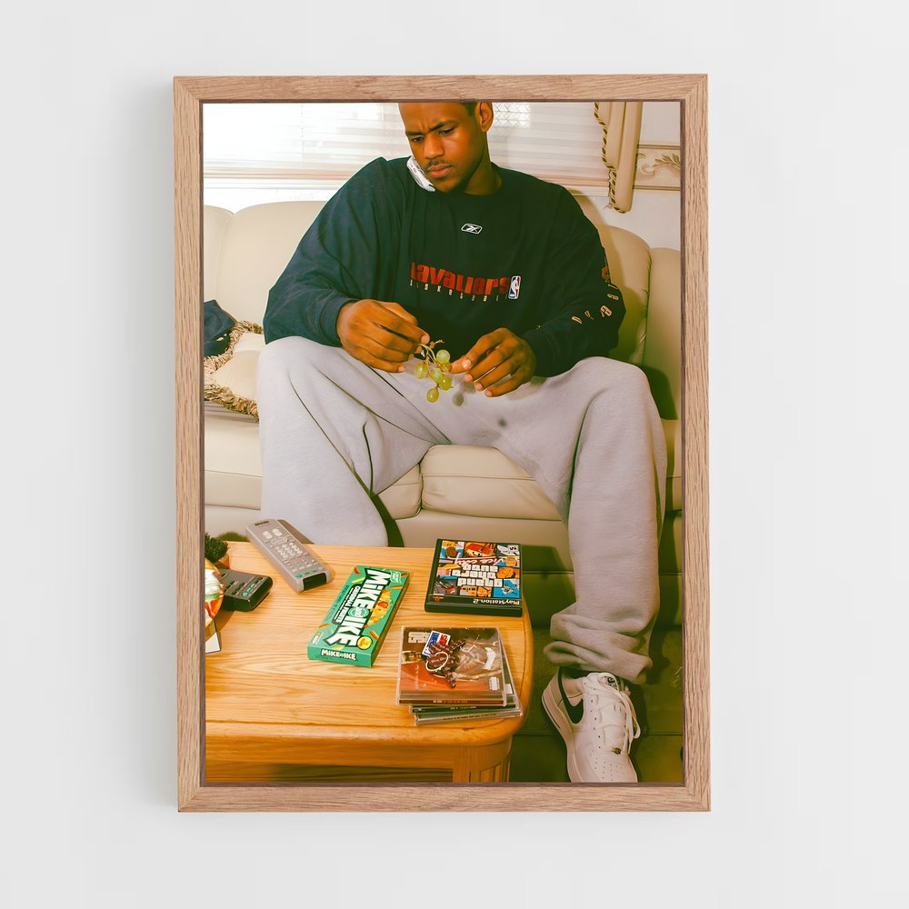 Poster Chill avec LeBron – affiche Basketball (vue 4)